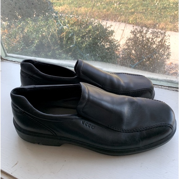 black dress collar white Ecco Men's Helsinki 2 Bike Toe Tie Black – Sole Experience main image 1